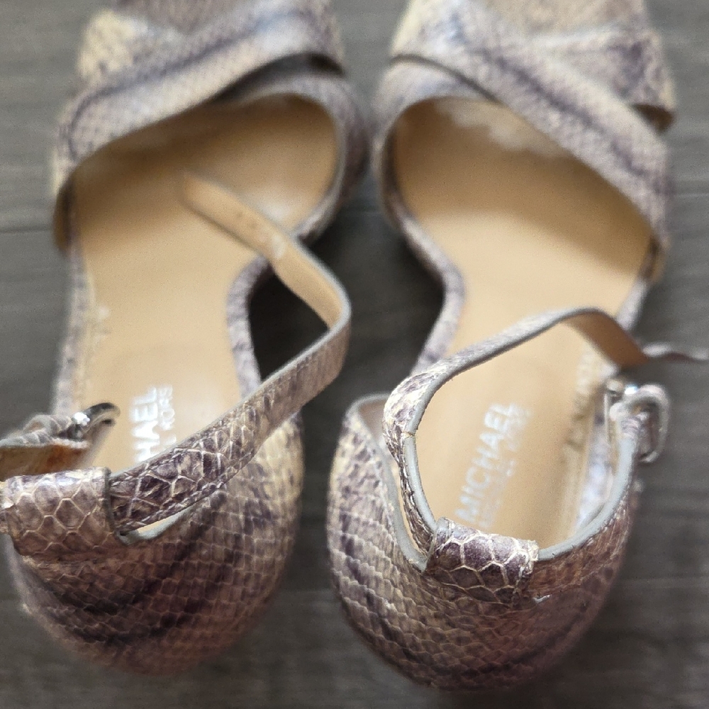 Michael Kors Tan Snakeskin Heels